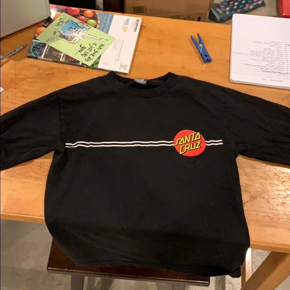 santa cruz black long sleeve shirt